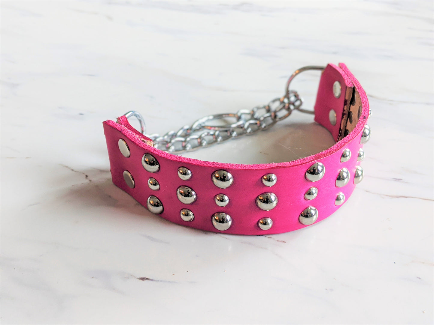 The Stud - Leather Martingale Dog Collar