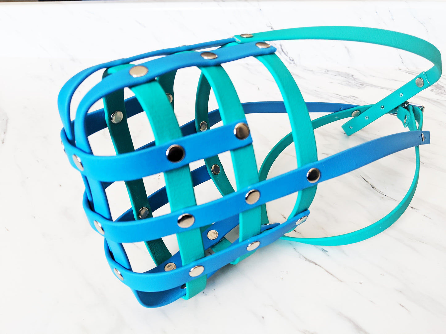 Basket Style Biothane Muzzle with Forehead strap - Choose your Colors - Level One