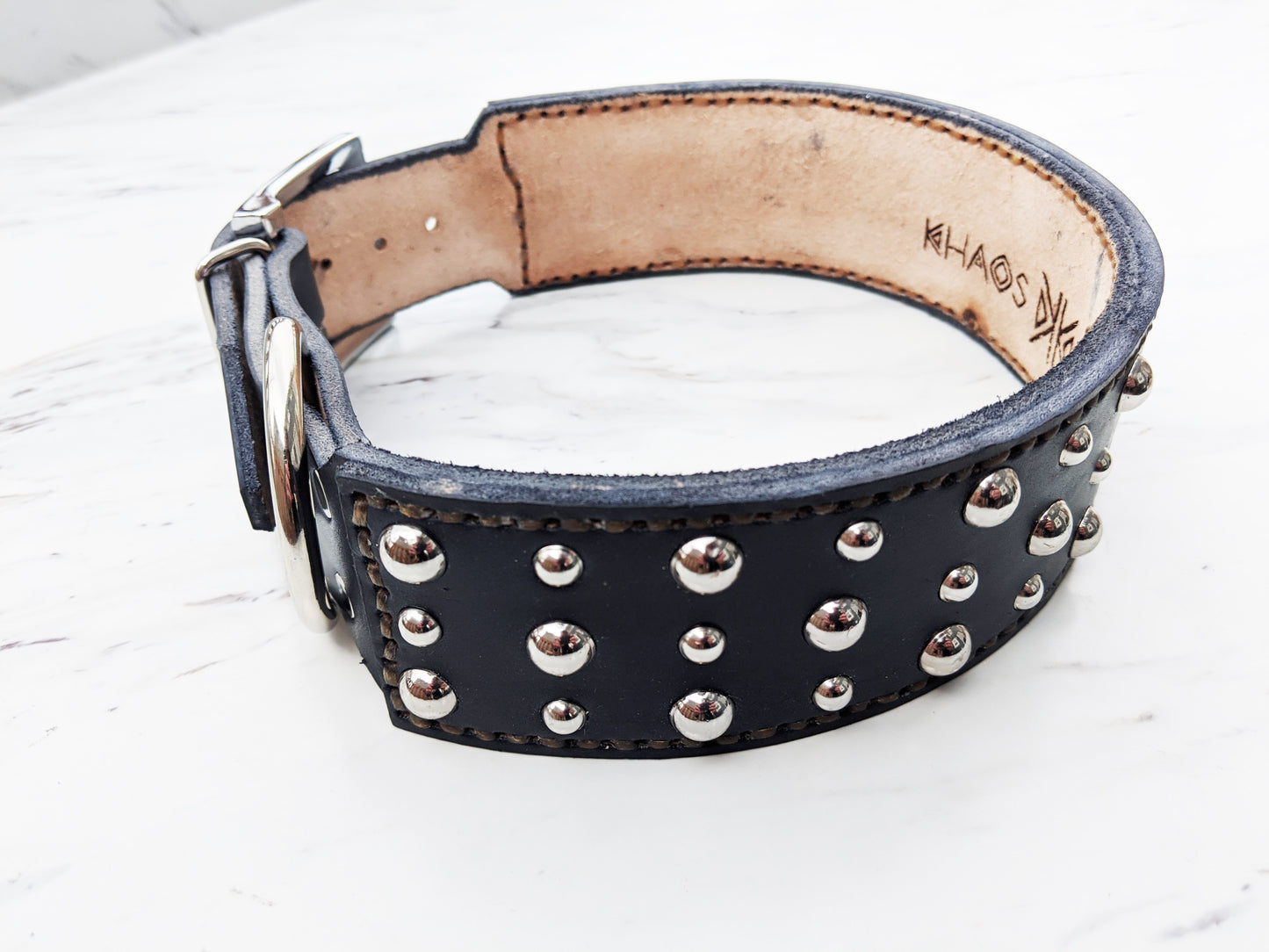 The Tough Stud - Leather Dog Collar