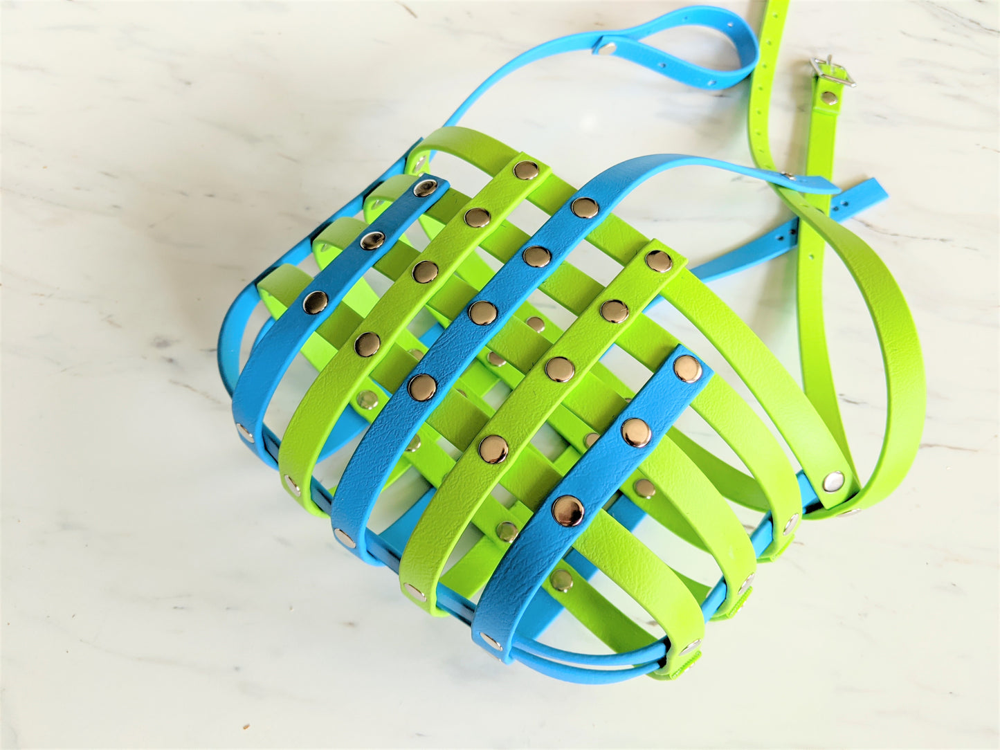 Basket Style Biothane Muzzle with Forehead strap - Choose your Colors - Level Two