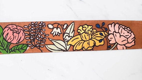 Flora - Leather Martingale Collar