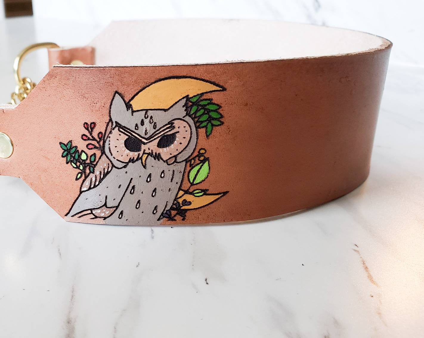 Wise One - Leather Martingale Collar