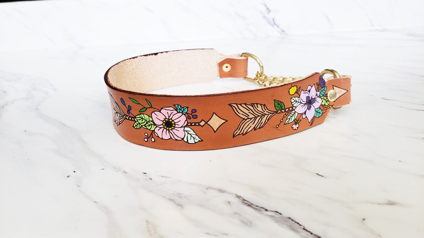 Planted Arrow - Leather Martingale Collar